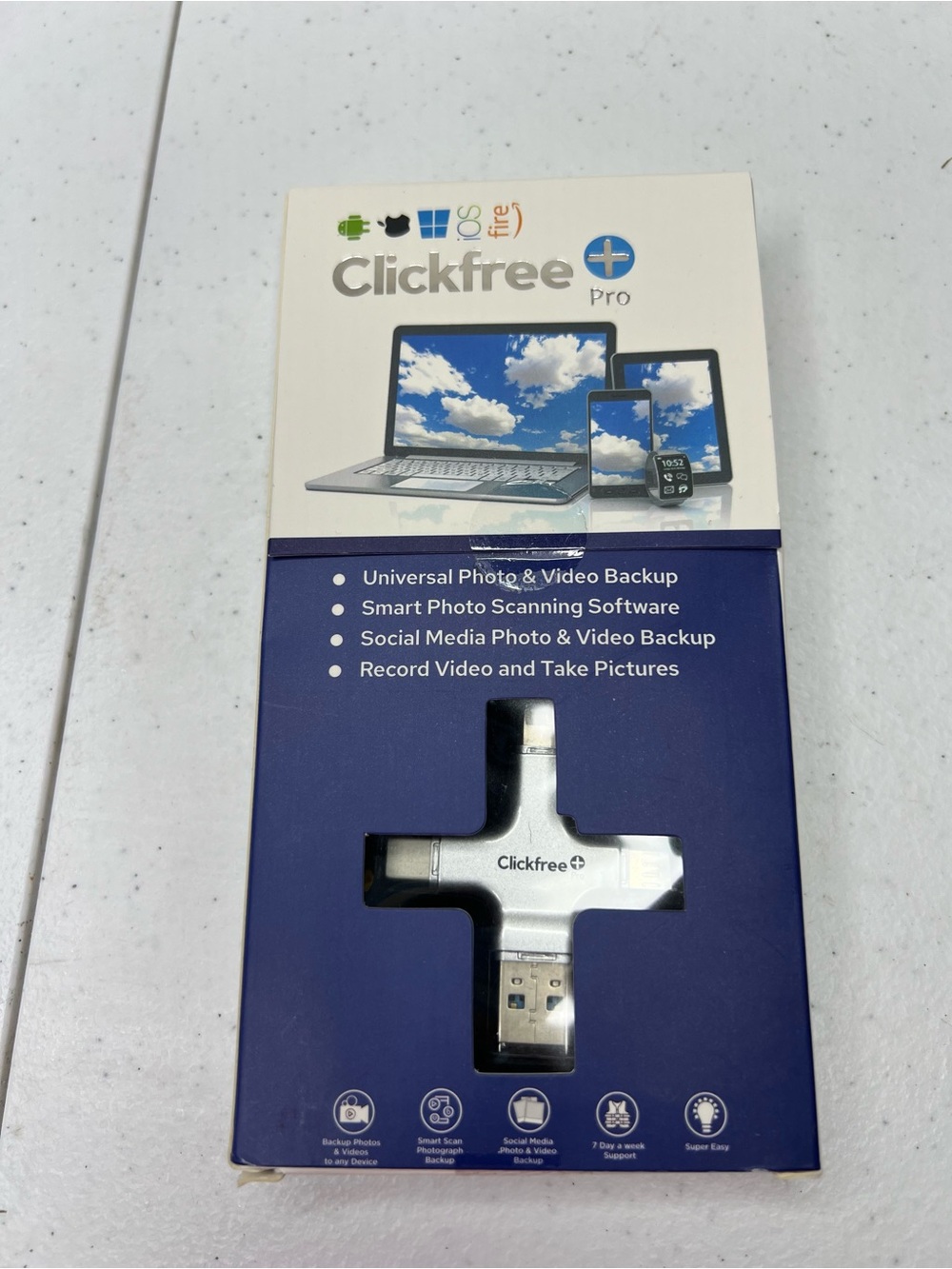 Clickfree PRO universal photo and video backup devices cross-platform storage